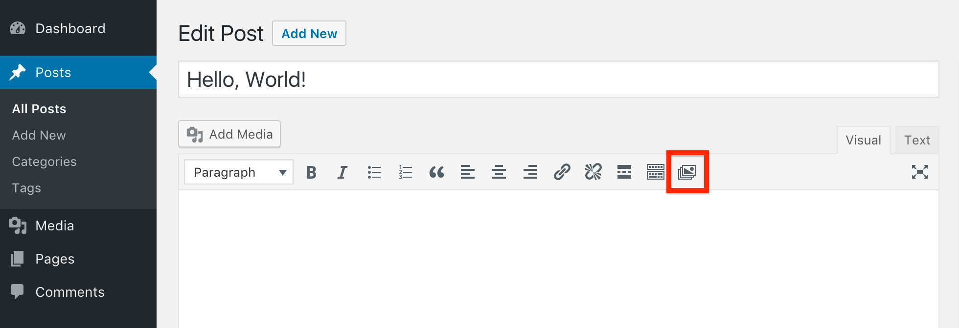 Locating the LayerSlider shortcode 